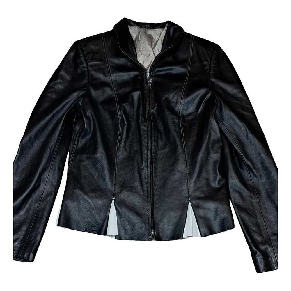 Non Signé / Unsigned Leather biker jacket - image 1