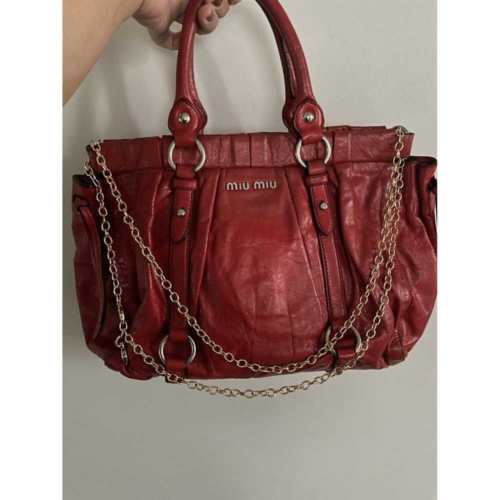 Miu Miu Vitello leather handbag - image 8