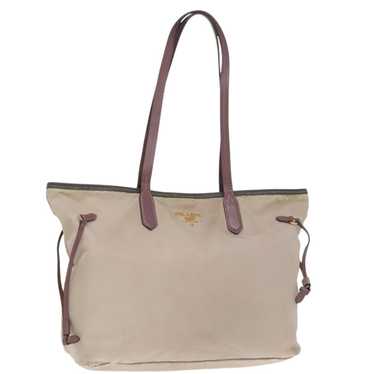 Prada Re-Nylon Beige Canvas Tote Bag (Pre-Owned) - image 1