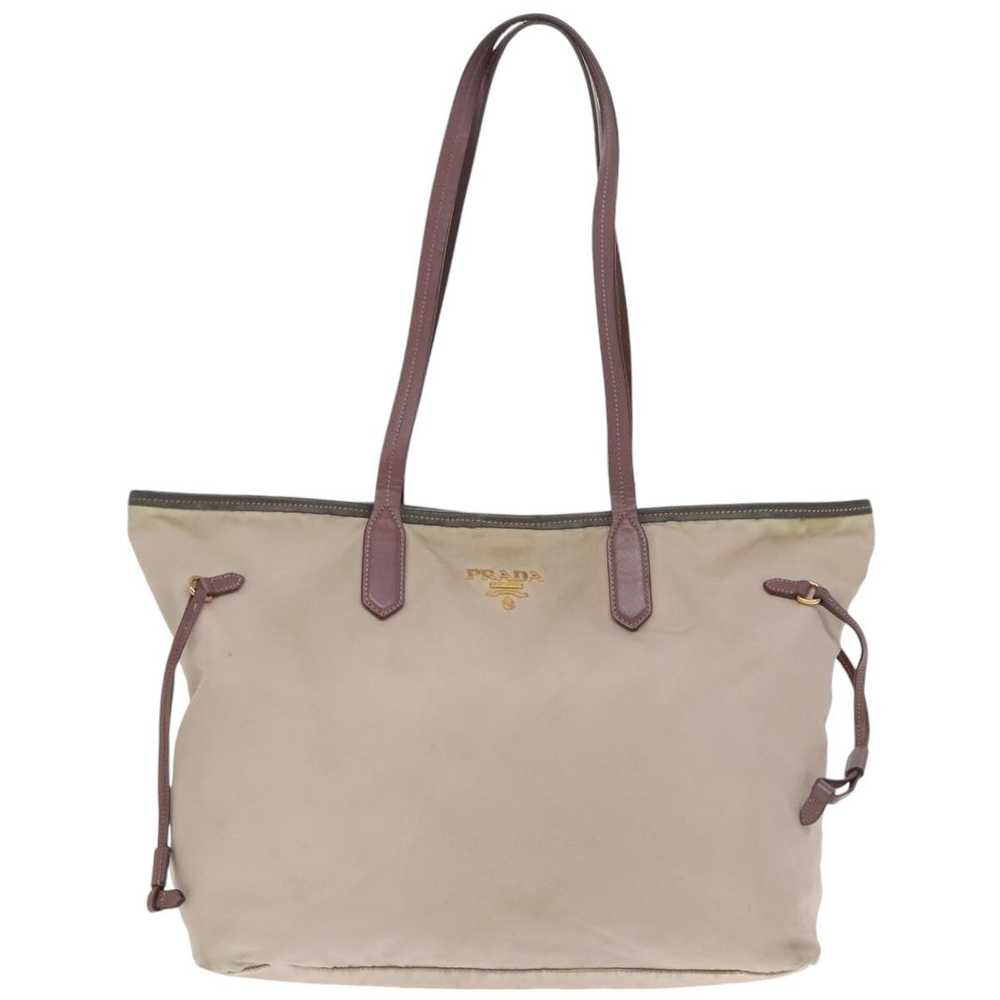 Prada Re-Nylon Beige Canvas Tote Bag (Pre-Owned) - image 2