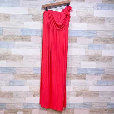 Other Soma Ruffle One Shoulder Maxi Jersey Dress P