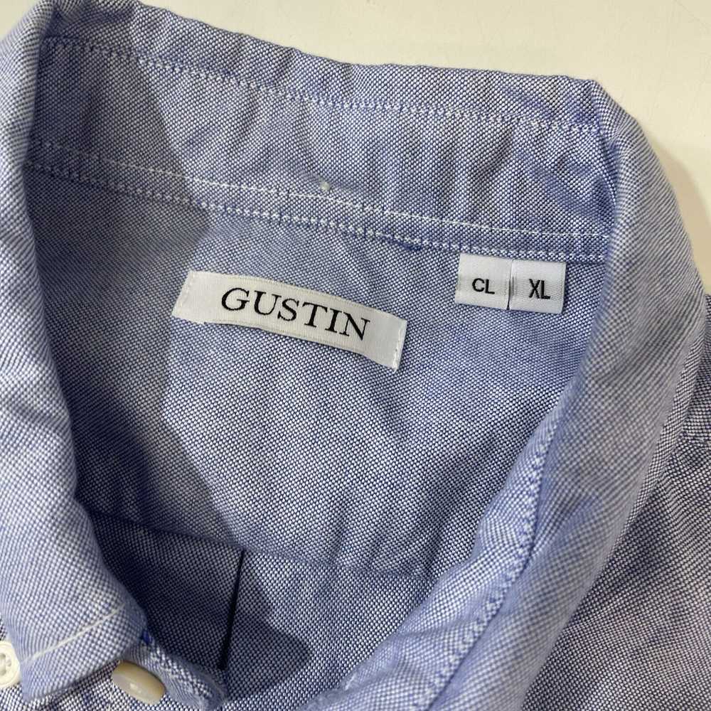 Gustin Gustin Men's Blue Chambray Cotton Long Sle… - image 3