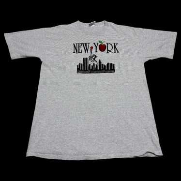 Tee Shirt × Vintage Vintage 90s New York Skyline … - image 1