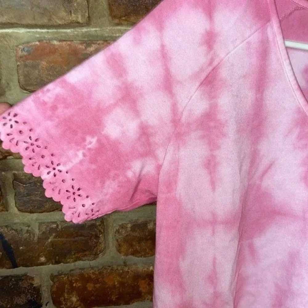 Dana Lee Dana Buchman Pink Tie Dye Eyelet Short S… - image 4