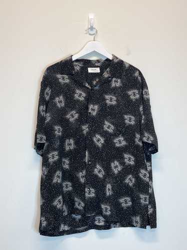 Celine Silk Logo Print Shirt