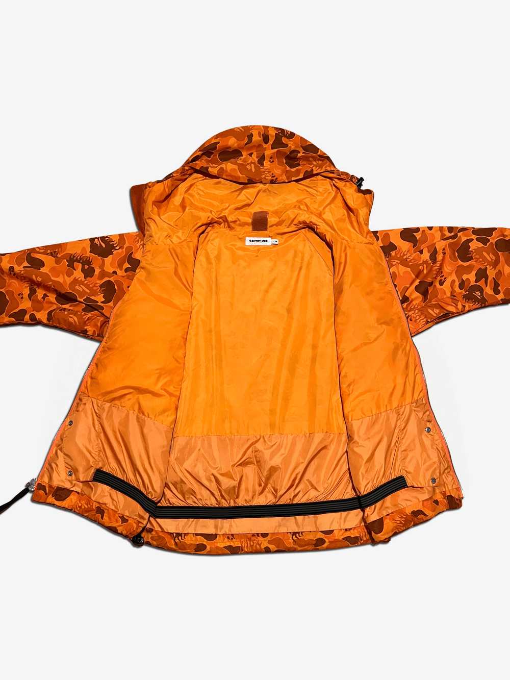 Bape × Nigo BAPE Orange Fire Camo Snowboard Jacket - image 3