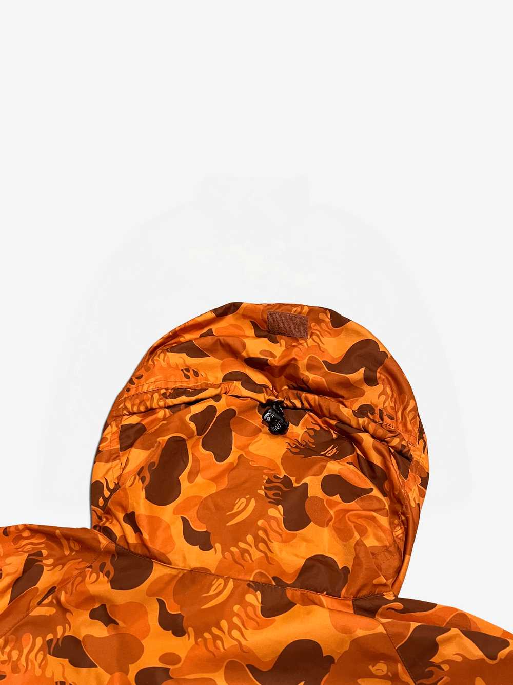 Bape × Nigo BAPE Orange Fire Camo Snowboard Jacket - image 4