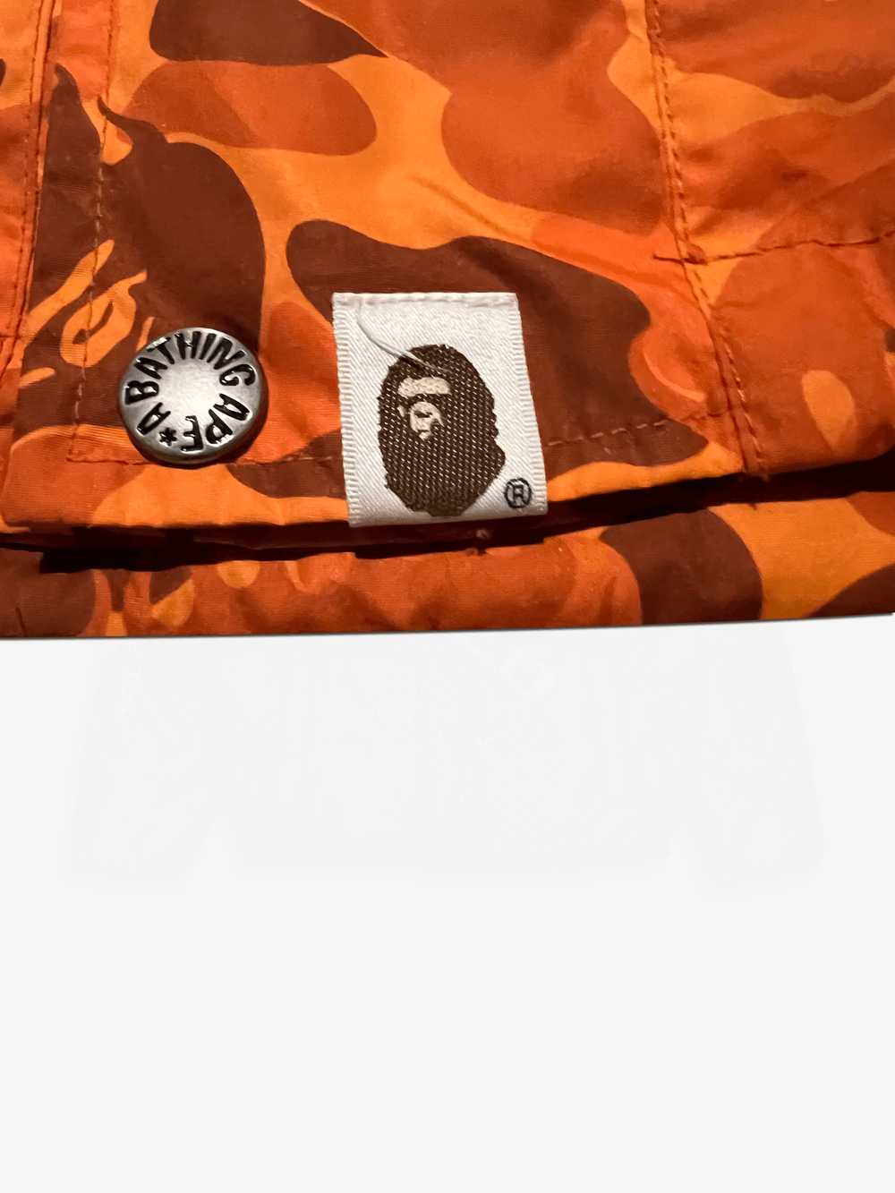 Bape × Nigo BAPE Orange Fire Camo Snowboard Jacket - image 7