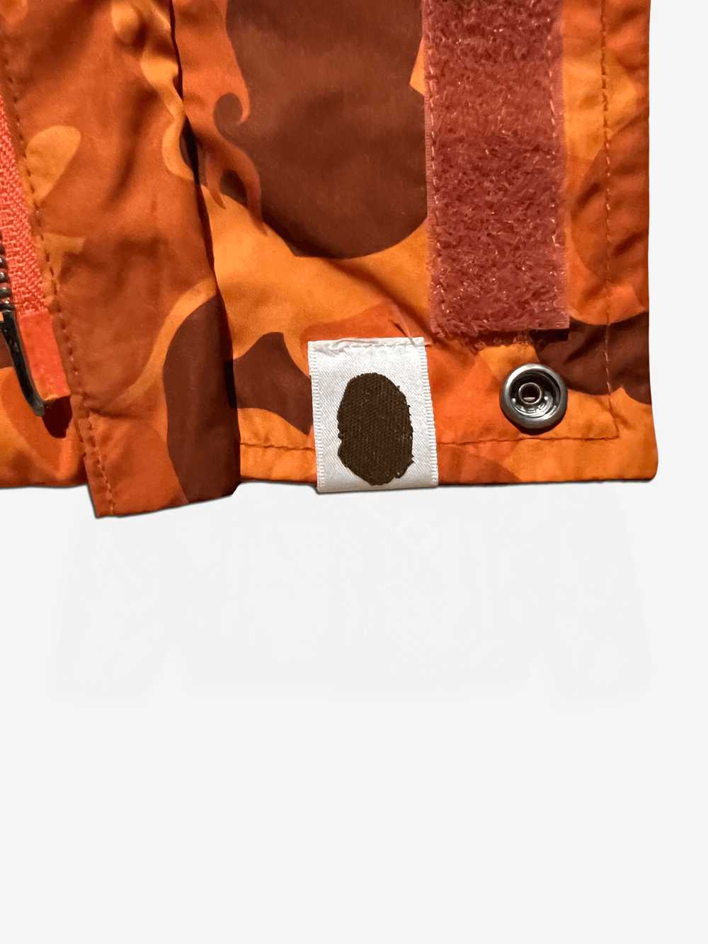 Bape × Nigo BAPE Orange Fire Camo Snowboard Jacket - image 8