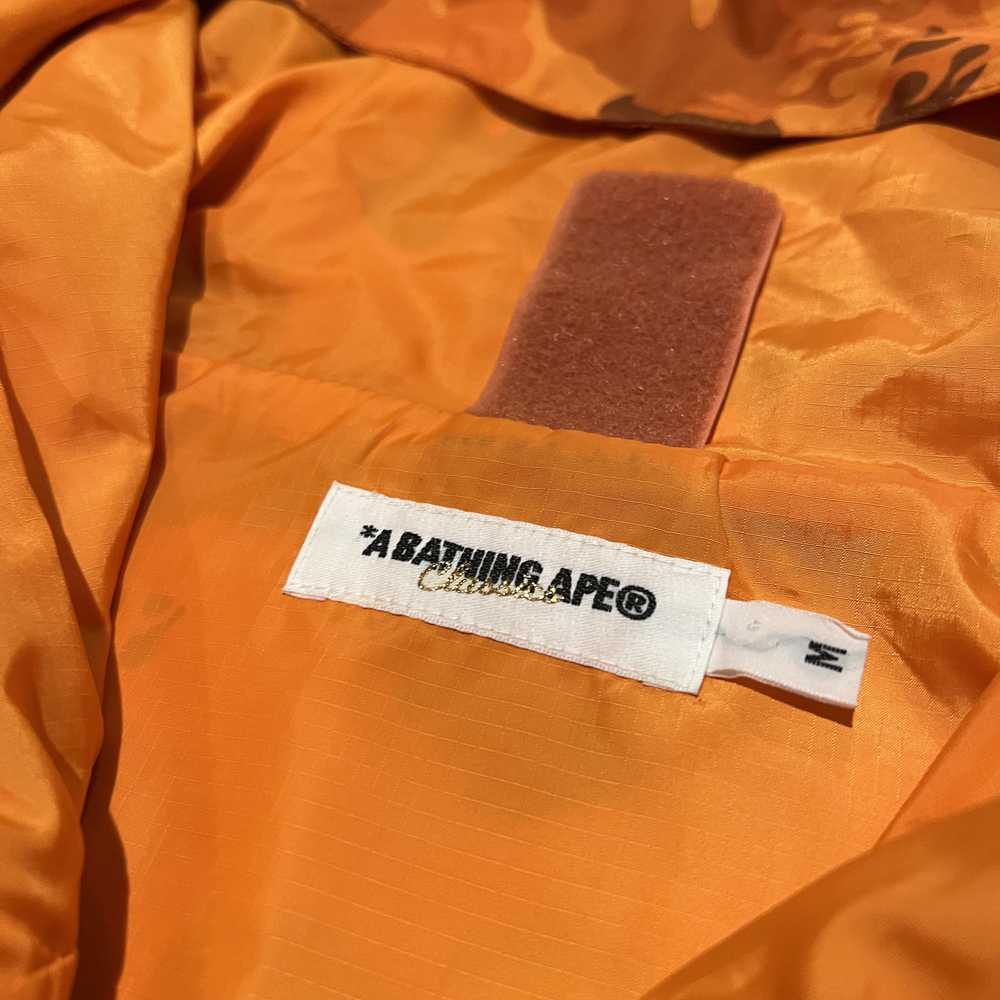 Bape × Nigo BAPE Orange Fire Camo Snowboard Jacket - image 9