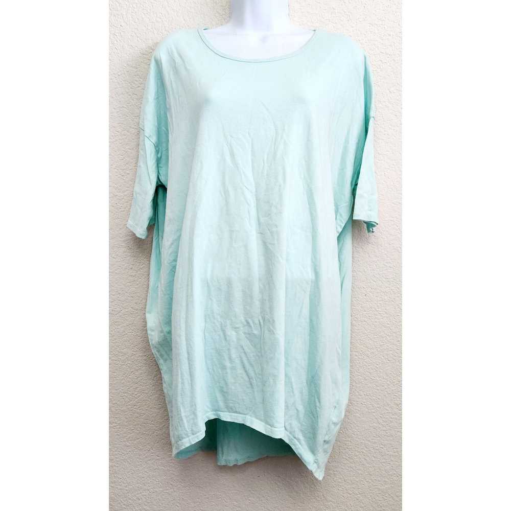 Other LulaRoe Light Blue Green Hi Low Hem Short S… - image 1