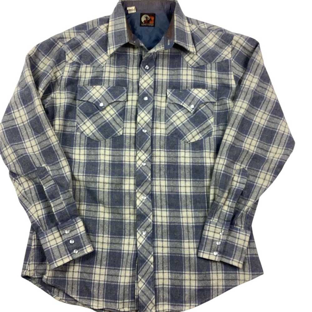 Vintage × Wrangler Vintage plaid wool Open Range … - image 1