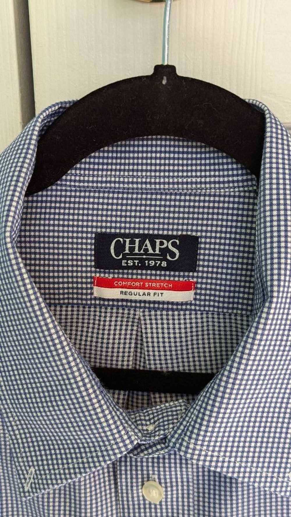 Chaps Men's Chaps Dress Shirt, 17 1/2, Blue - image 4