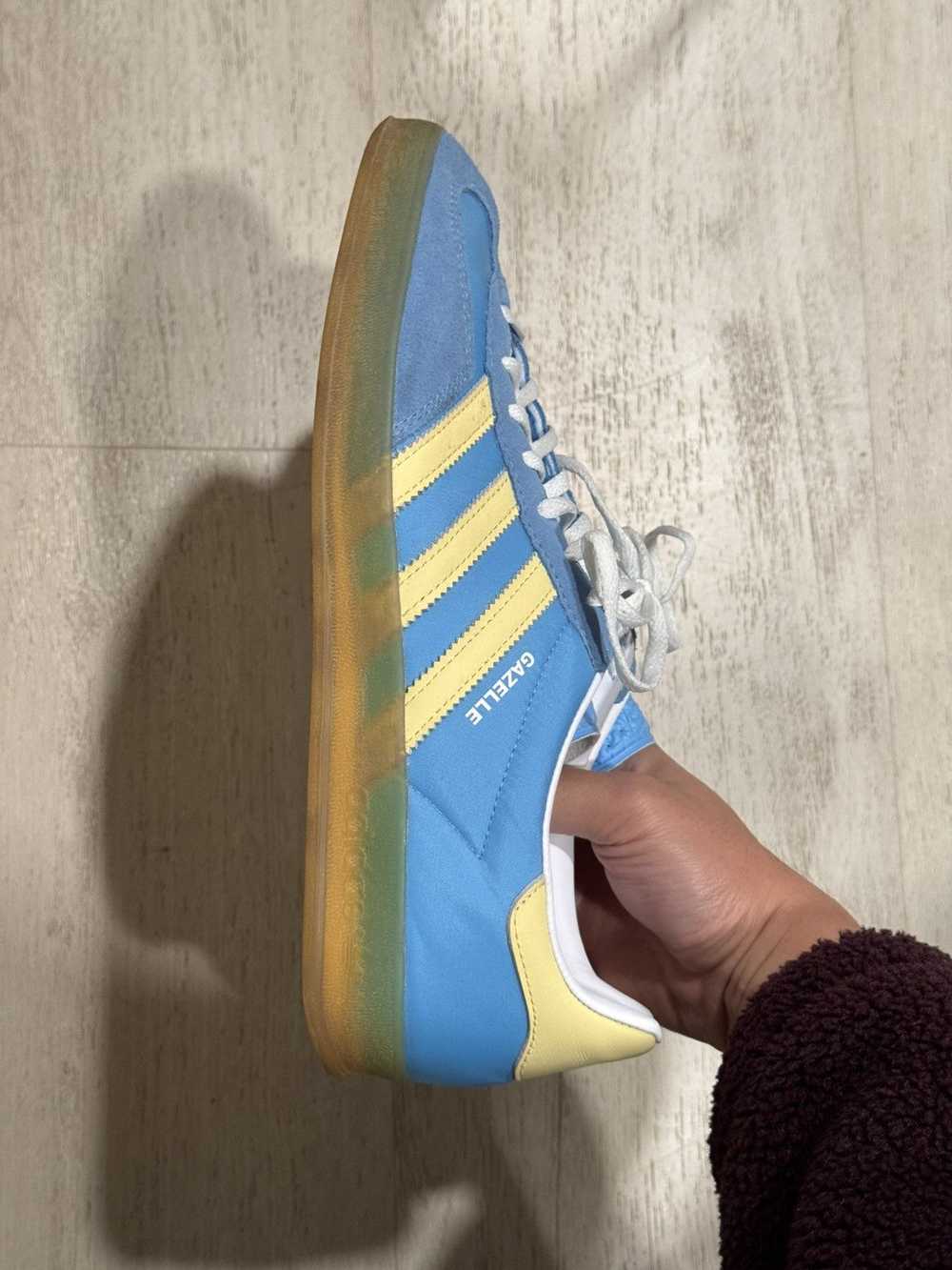 Adidas Blue yellow Gazelle Indoor shoes - image 4