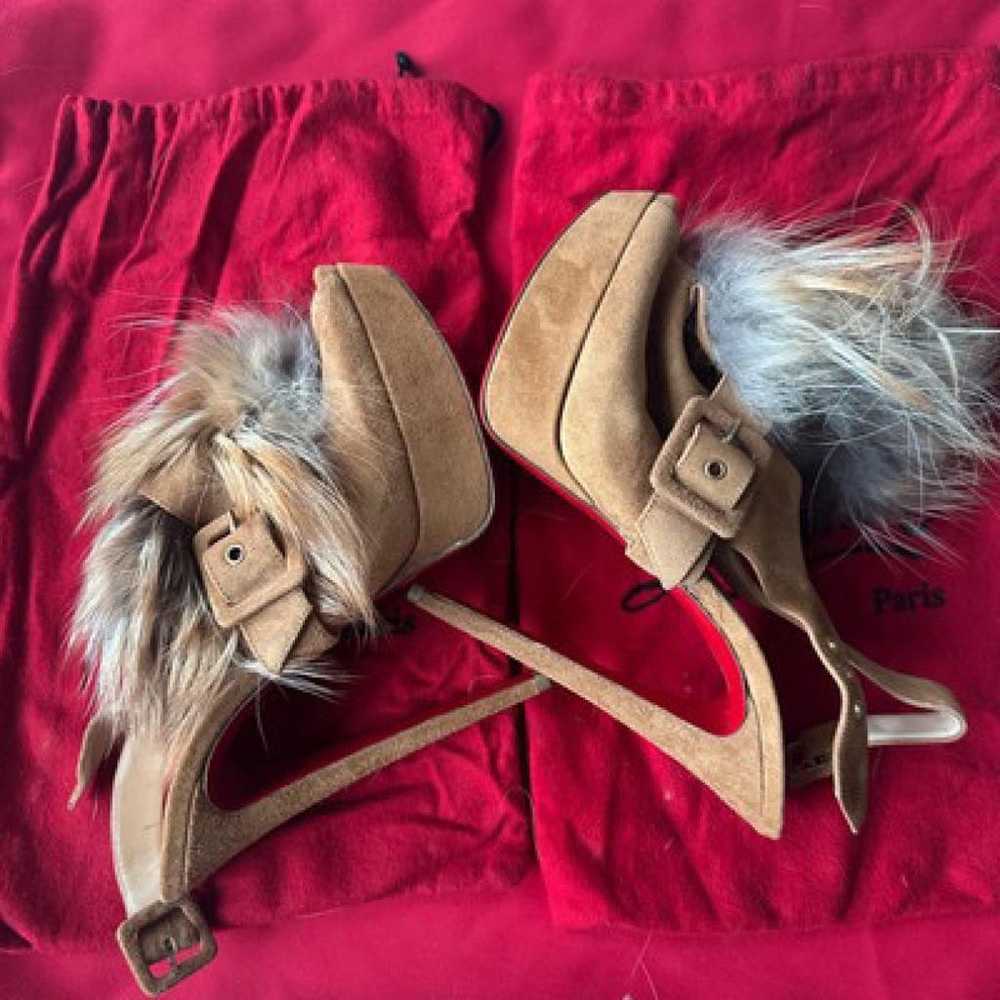 Christian Louboutin Faux fur heels - image 2