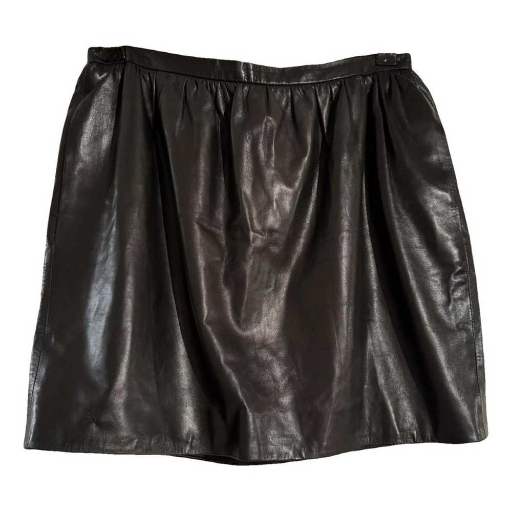 The Row Leather mini skirt - image 1