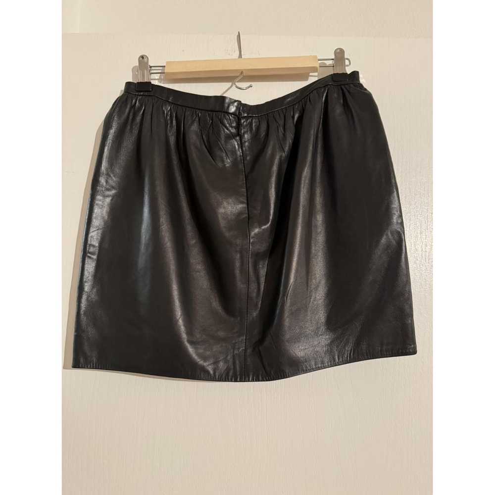 The Row Leather mini skirt - image 2