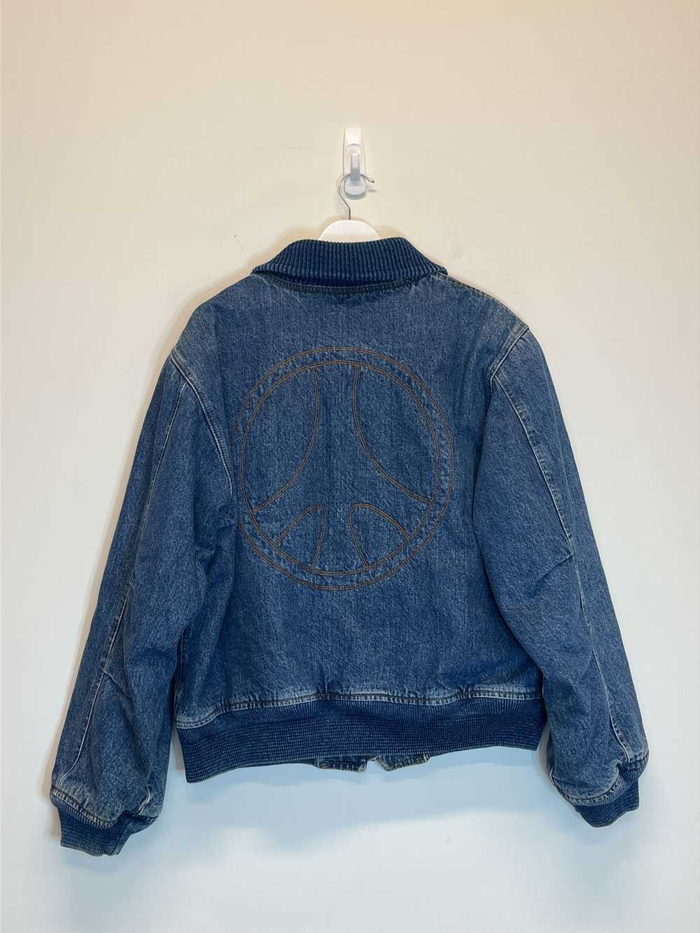 Moschino Zip Front Denim Bomber Jacket - image 2