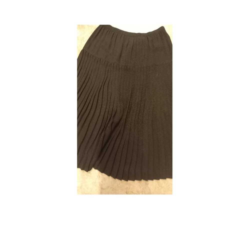 Non Signé / Unsigned Silk mid-length skirt - image 3