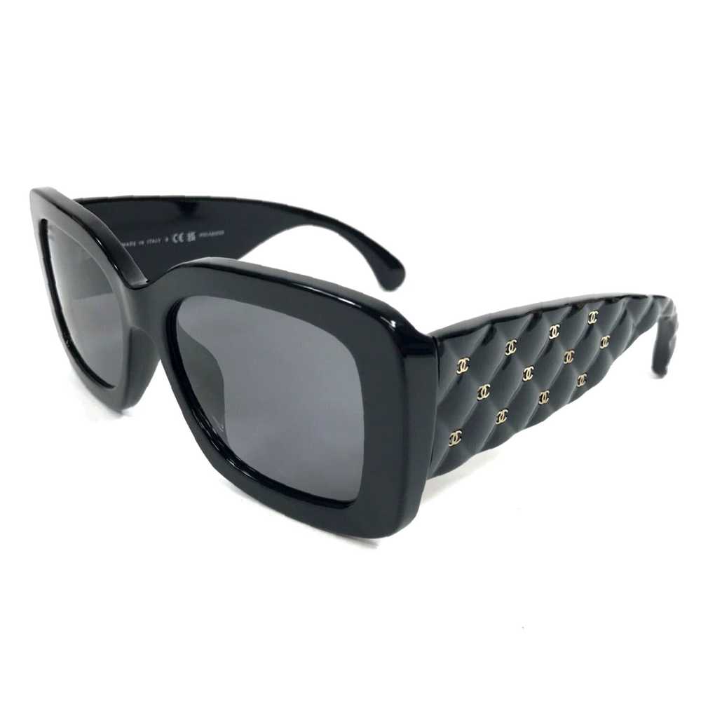 Chanel Luxurious Black Quilted Frames With Gray P… - image 1