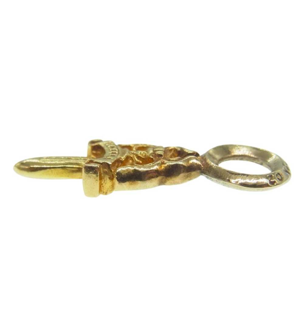 Chrome Hearts Chrome Hearts 22K Gold Dagger Penda… - image 3