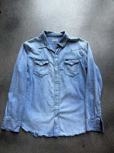 Polo Ralph Lauren $198 Western Raw Hem Denim Shirt