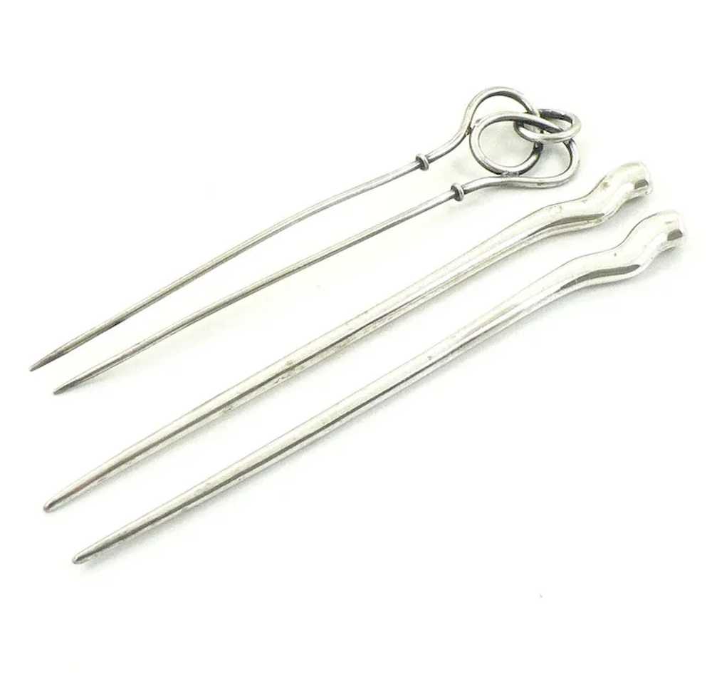 Silver Tone Hair Pins - image 2