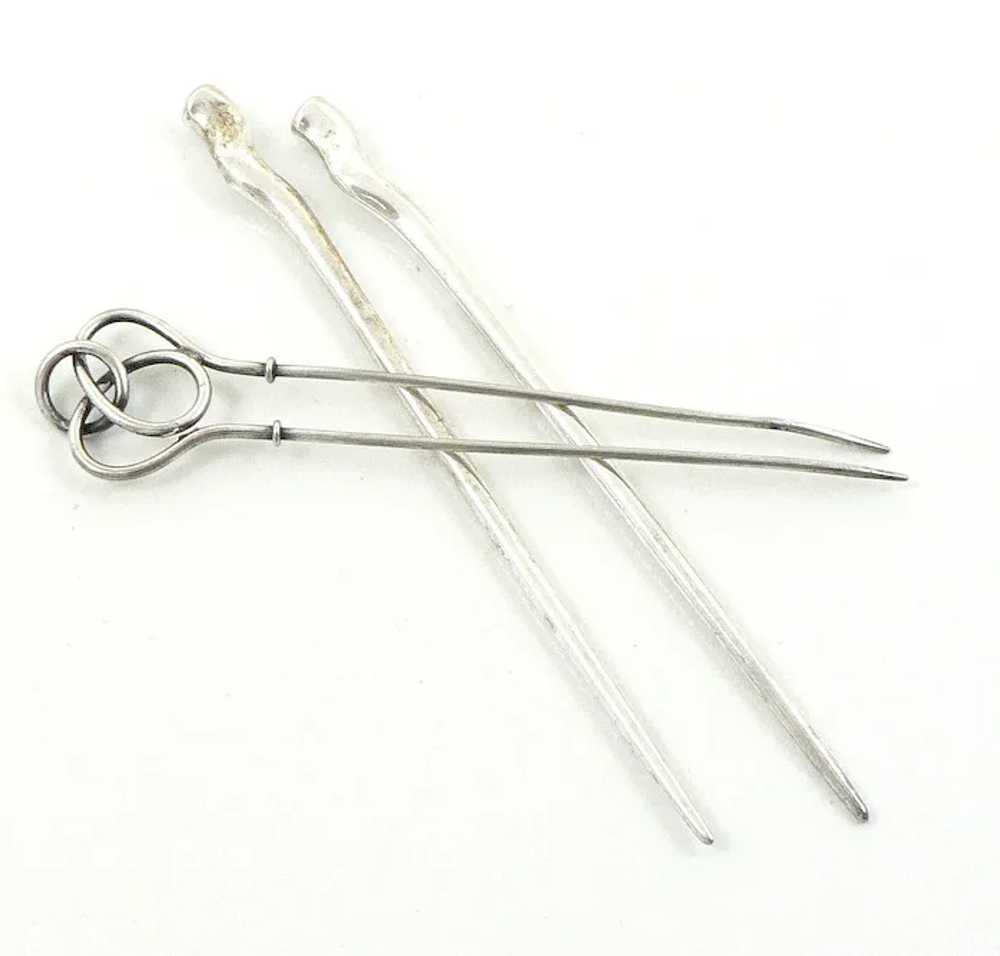 Silver Tone Hair Pins - image 7