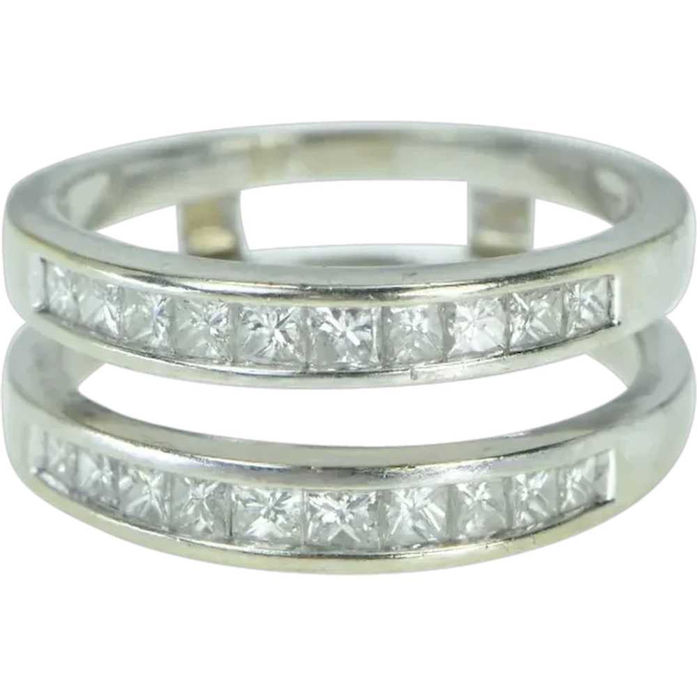 14K 0.60 Ctw Princess Diamond Wrap Wedding Band R… - image 1