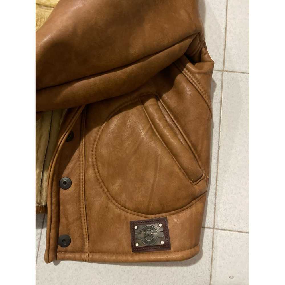 Non Signé / Unsigned Leather peacoat - image 5