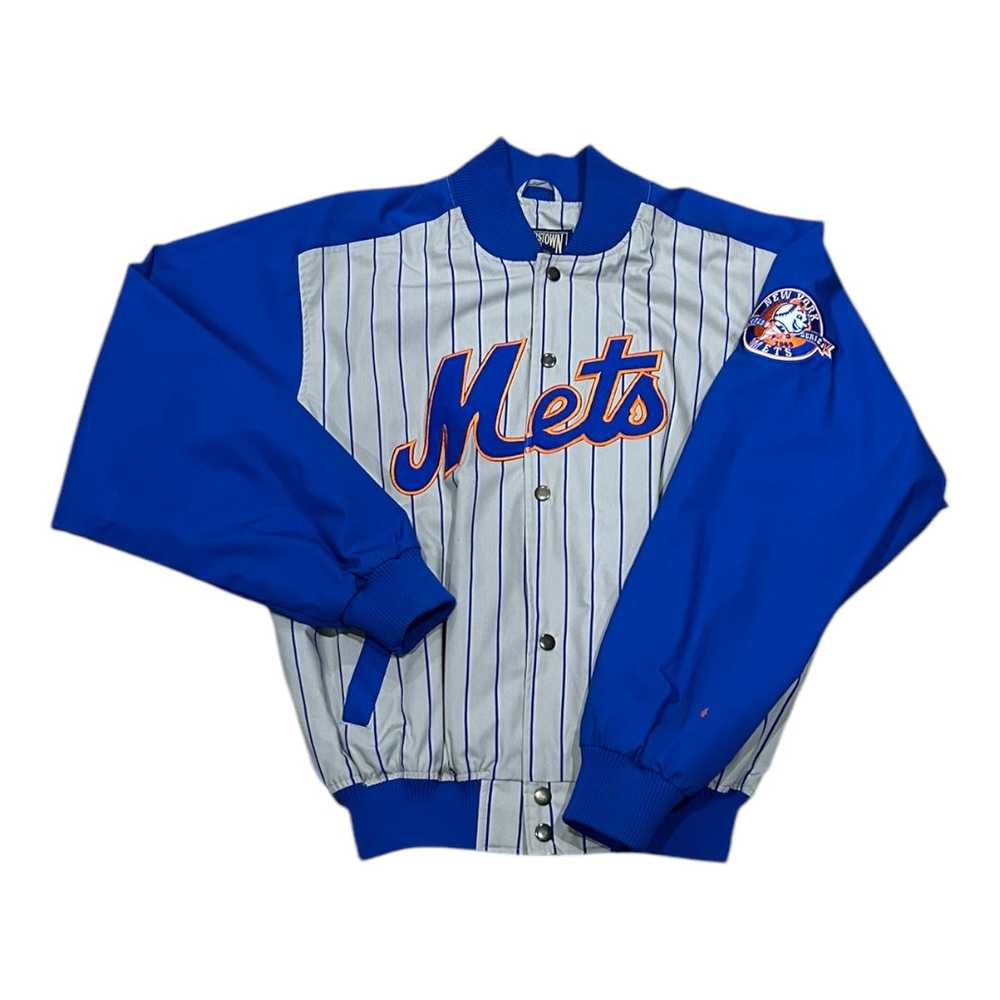 New York Mets Pinstripes Lightweight Jacket Sz M - image 1