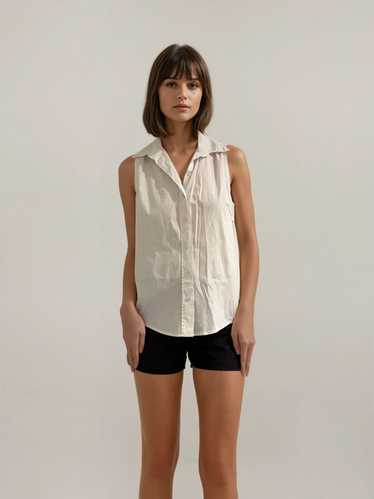 Jean Paul Gaultier White Button Down Tank