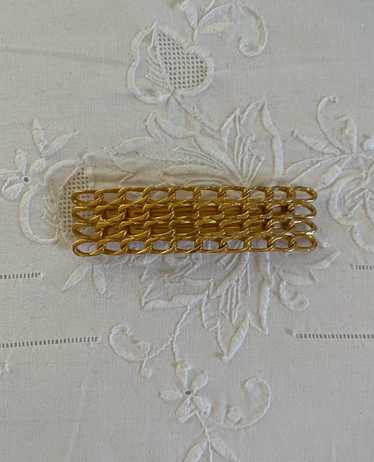 Vintage French Gold Tone Link Barrette