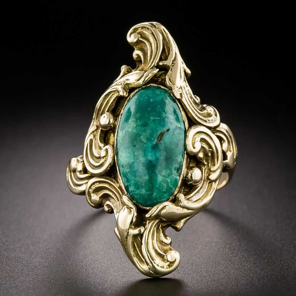 Art Nouveau Variscite Ring - image 1