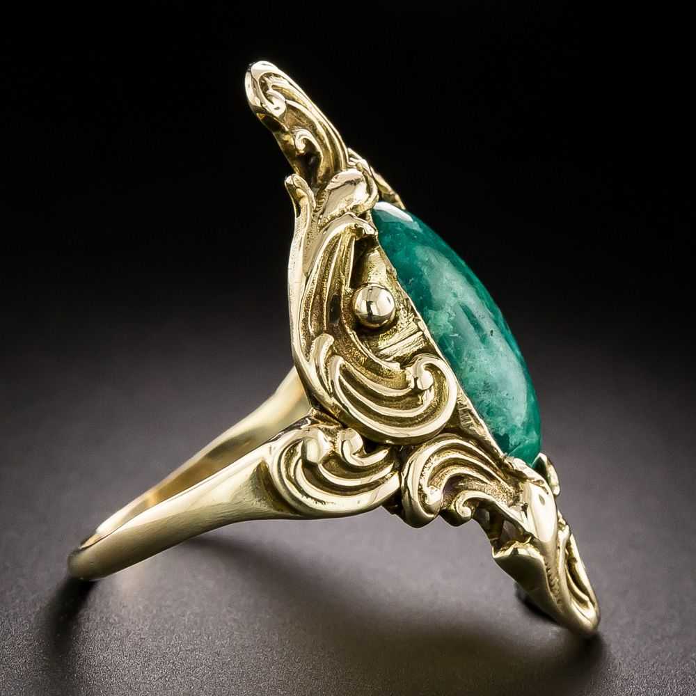 Art Nouveau Variscite Ring - image 2