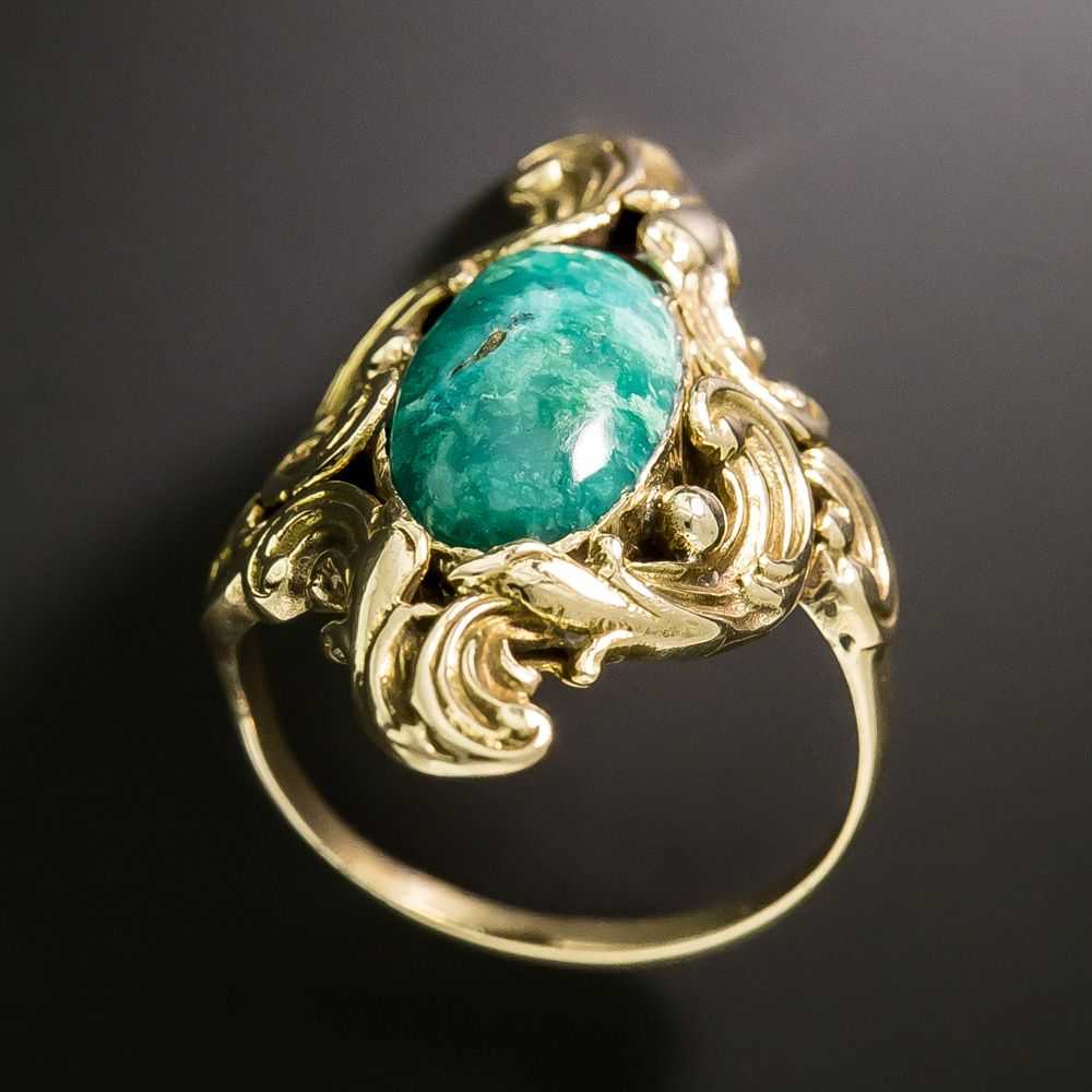 Art Nouveau Variscite Ring - image 3