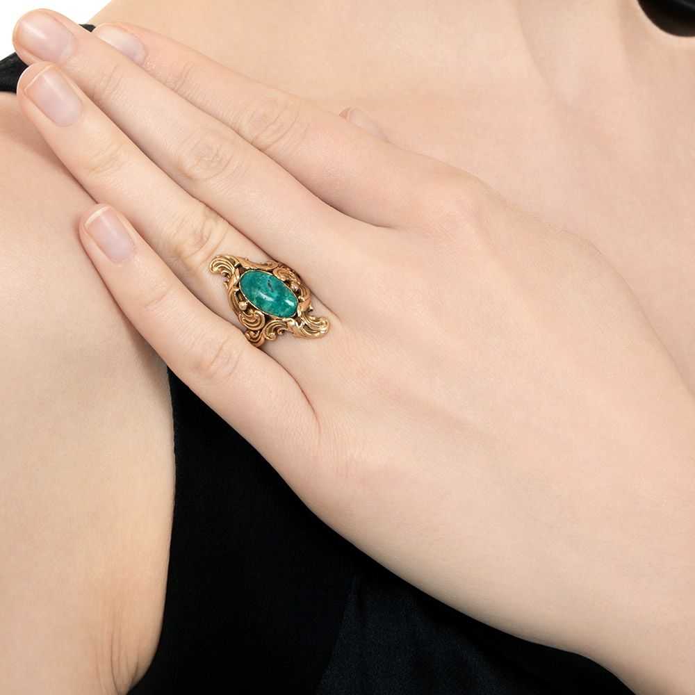 Art Nouveau Variscite Ring - image 4