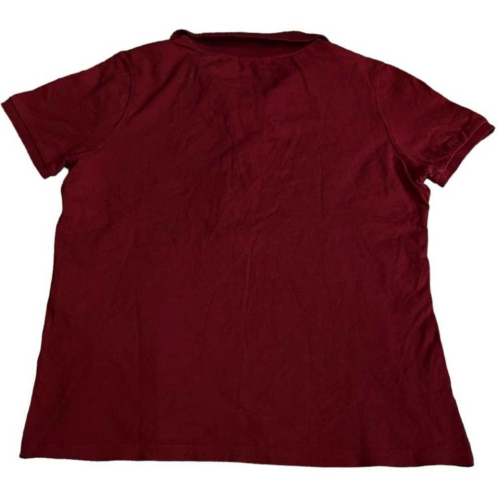 Burberry Burberry Designer Burgundy Polo Shirt - image 2