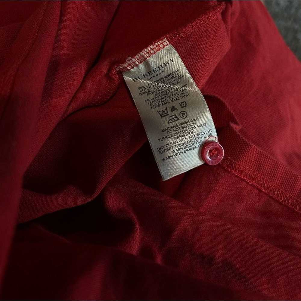 Burberry Burberry Designer Burgundy Polo Shirt - image 6