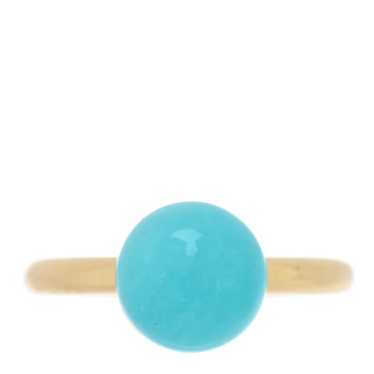 TIFFANY 18K Yellow Gold Amazonite 8mm HardWear Ba… - image 1