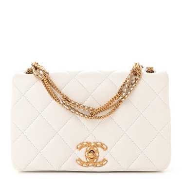 CHANEL Lambskin Quilted On And On Small Chain Flap