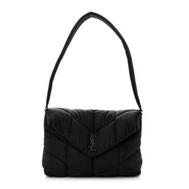 SAINT LAURENT Econyl Nylon Lou Puffer Messenger Bl