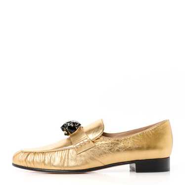 VALENTINO GARAVANI Metallic Nappa Panther Loafers 