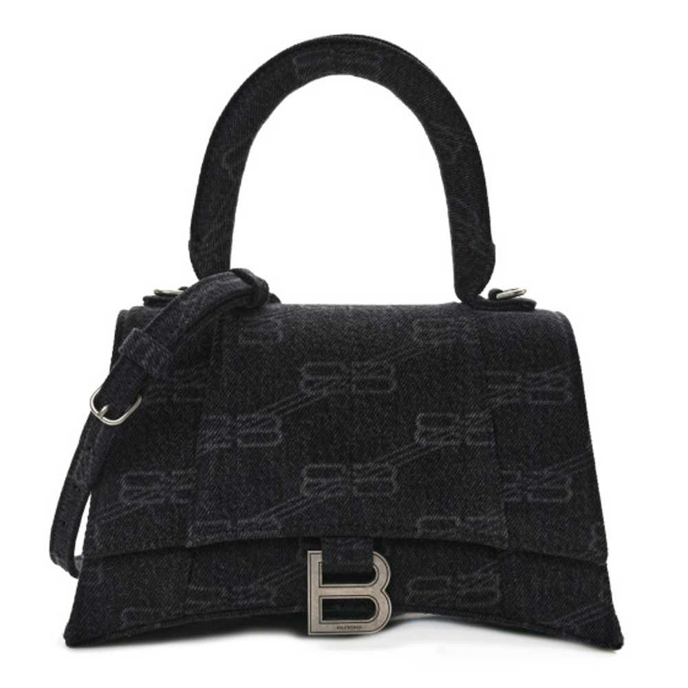 BALENCIAGA Washed Denim BB Monogram Small Hourgla… - image 1