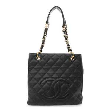 CHANEL Caviar Quilted Petit Shopping Tote PST Bla… - image 1