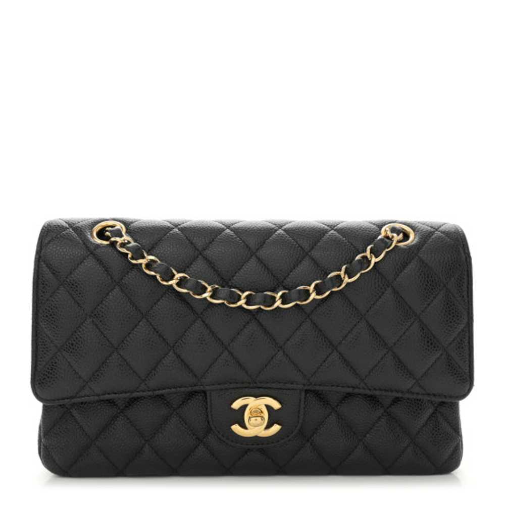 CHANEL Caviar Quilted Medium Double Flap Black - image 1