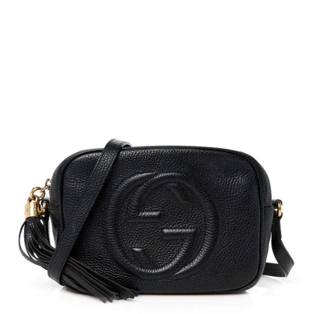 GUCCI Pebbled Calfskin Small Soho Disco Bag Black - image 1