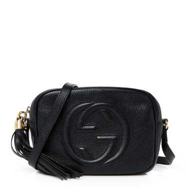 GUCCI Pebbled Calfskin Small Soho Disco Bag Black - image 1