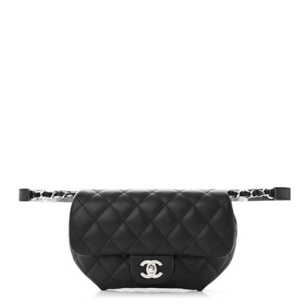 CHANEL Calfskin Quilted CC Uniform Flap Belt Bag … - image 1