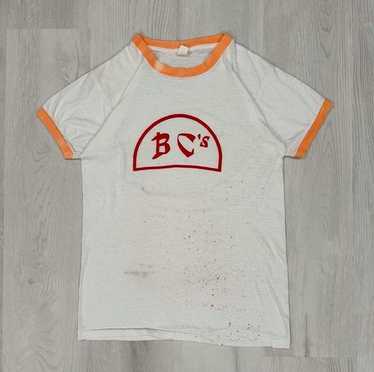 トップス Vintage 70s ringer tee Vintage 70s Red and White Elton John Ringer Tee – Total